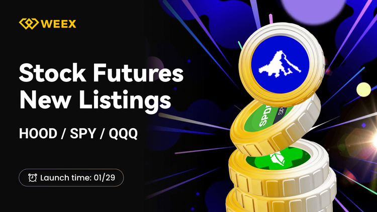 WEEX Liệt kê các hợp đồng tương lai HOOD, SPY và QQQ USDT